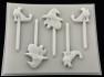 2454 Witch Face and Shoes Chocolate or Hard Candy Lollipop Mold